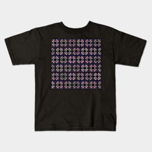 Square Intricate Colorful Brick Seamless Pattern Kids T-Shirt